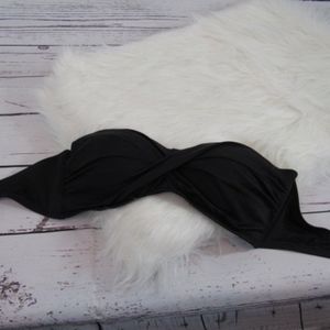 NWOT Black Strapless Swim Top